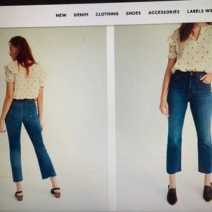 Madewell Denim Cali Demi-Boot Jeans in Preston Wash: raw hem edition size 26